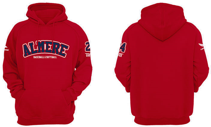 Almere 90 Kapuzenpulli Rot