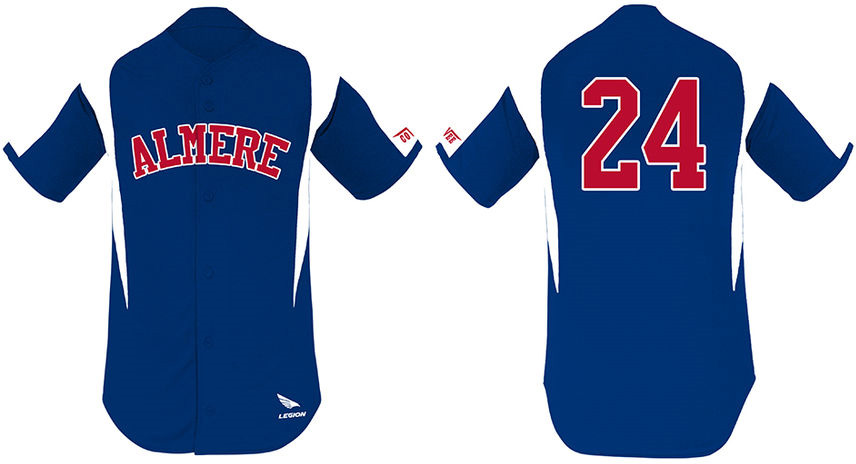 Almere 90 Trikot: Königlich/weiß