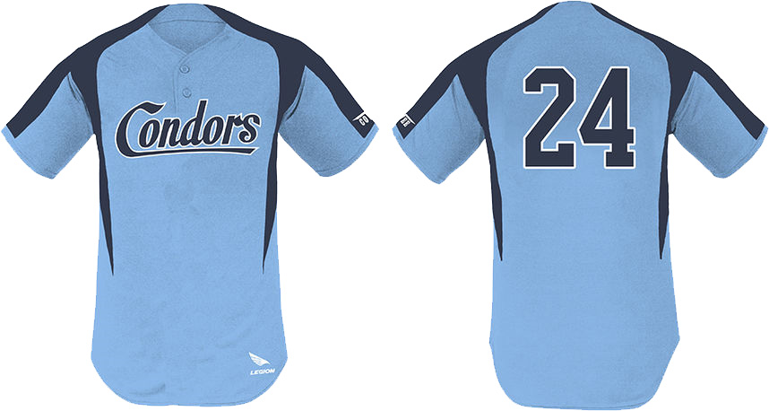 Condors Trikot 2 Knöpfe: Flatback-Netz