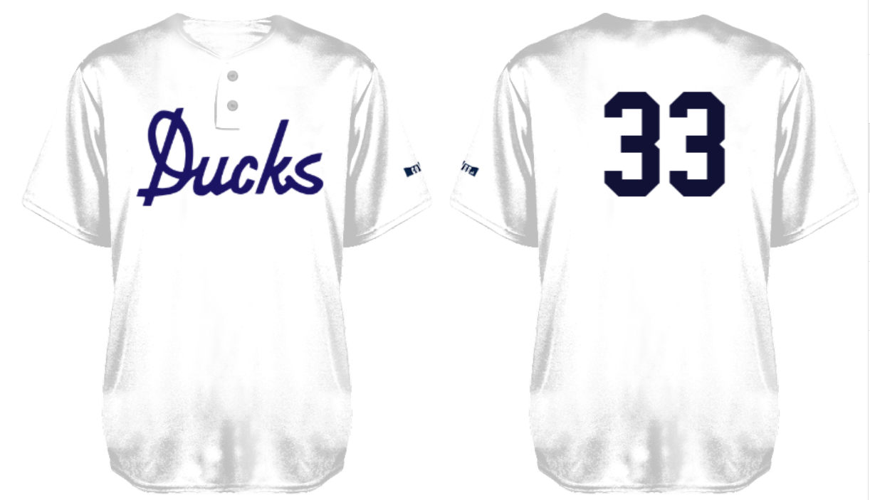 Ducks Trikot, 2-Knöpfe: Flatback-Netz