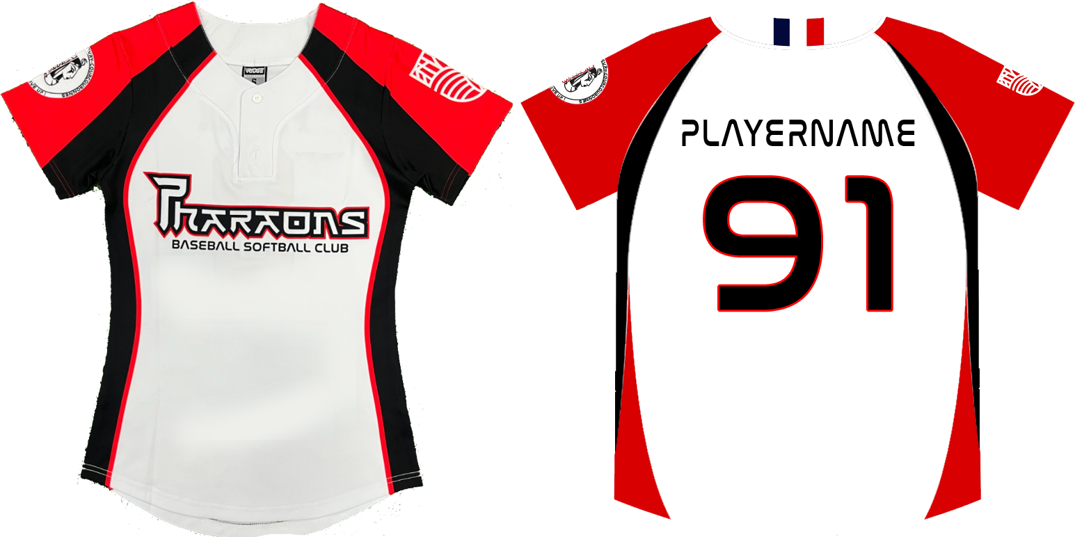 Evry Pharaons Jersey: Women, White, Flatback mesh