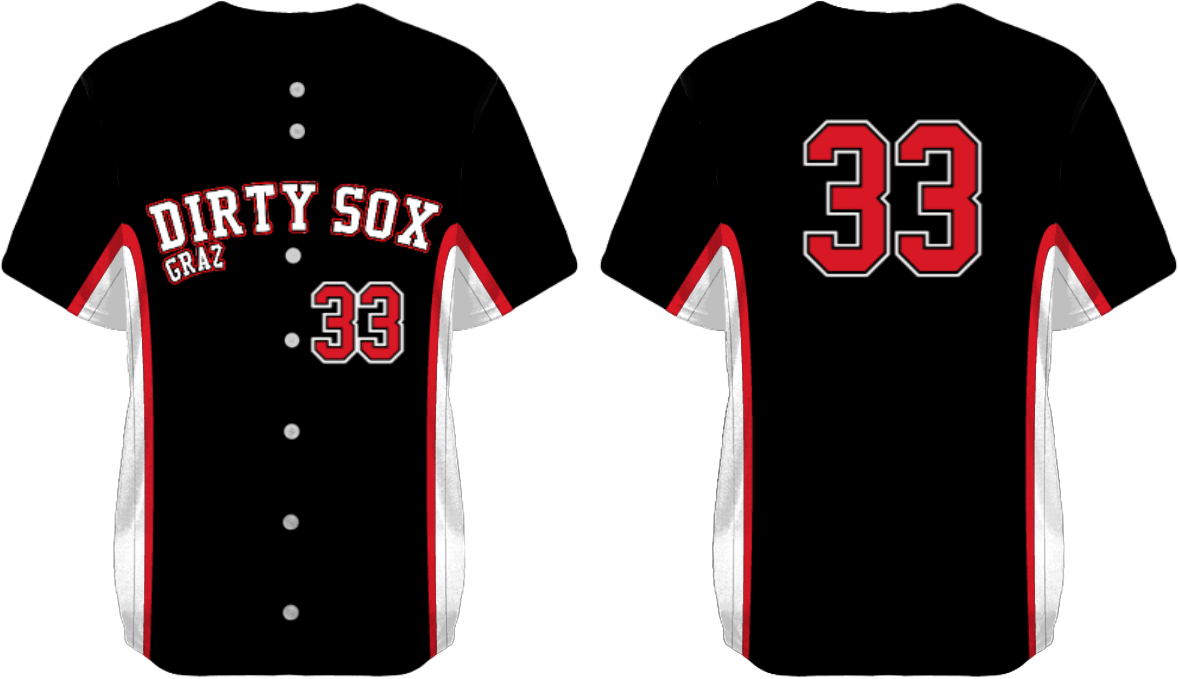 Graz Dirty Sox Jersey:  Flatback mesh