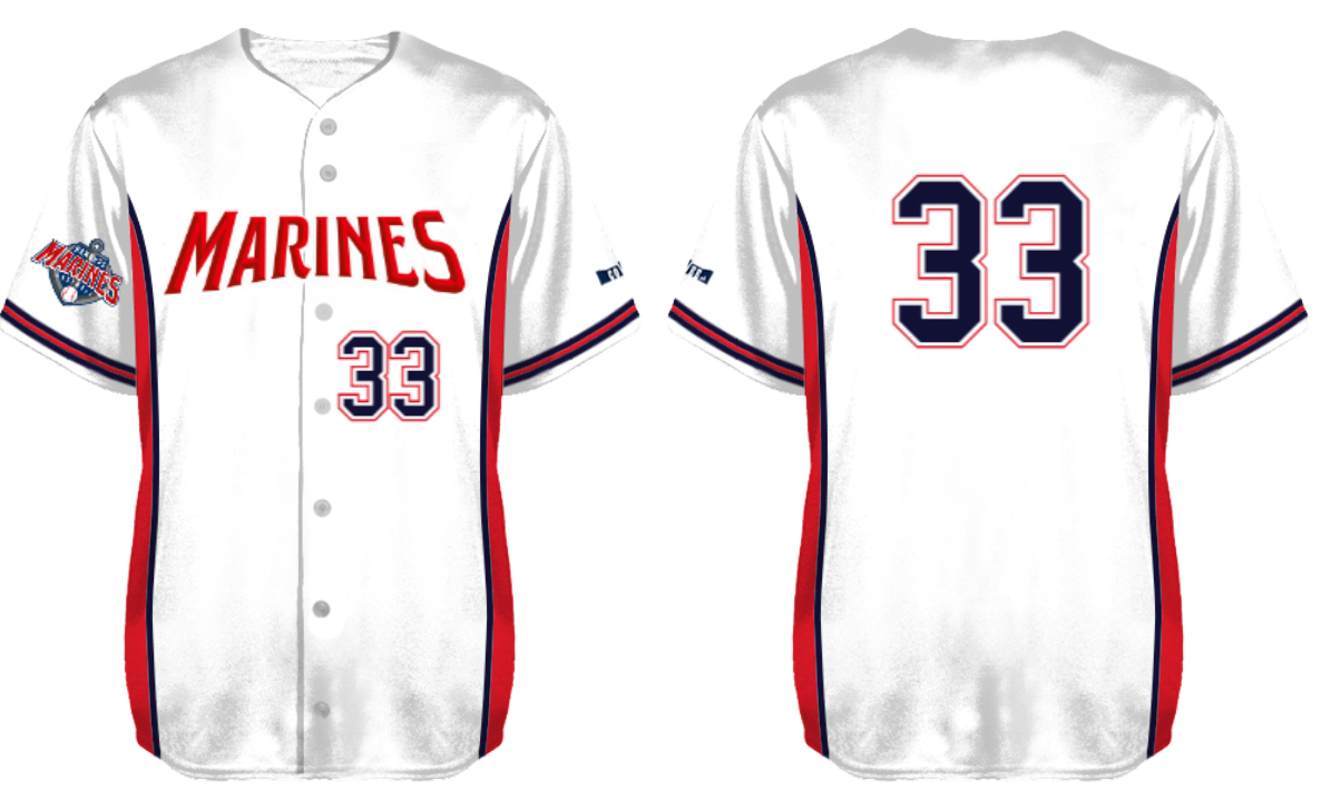 Maglia Hamburg Marines 40/40, maglia con retro piatto: Bianco