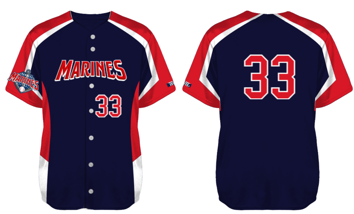 Hamburg Marines Jersey, Cannon Flatback Mesh: Navy