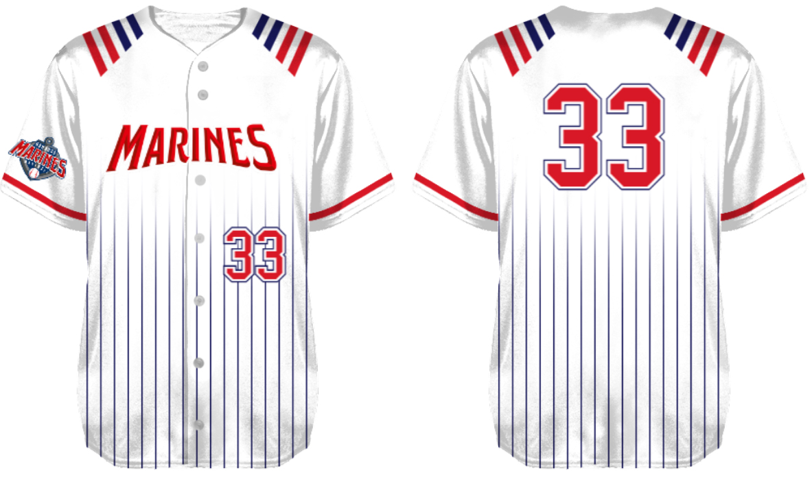 Maglia Hamburg Marines Upperdeck, maglia con retro piatto: Bianco