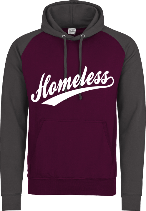 Felpa con cappuccio a contrasto Homeless