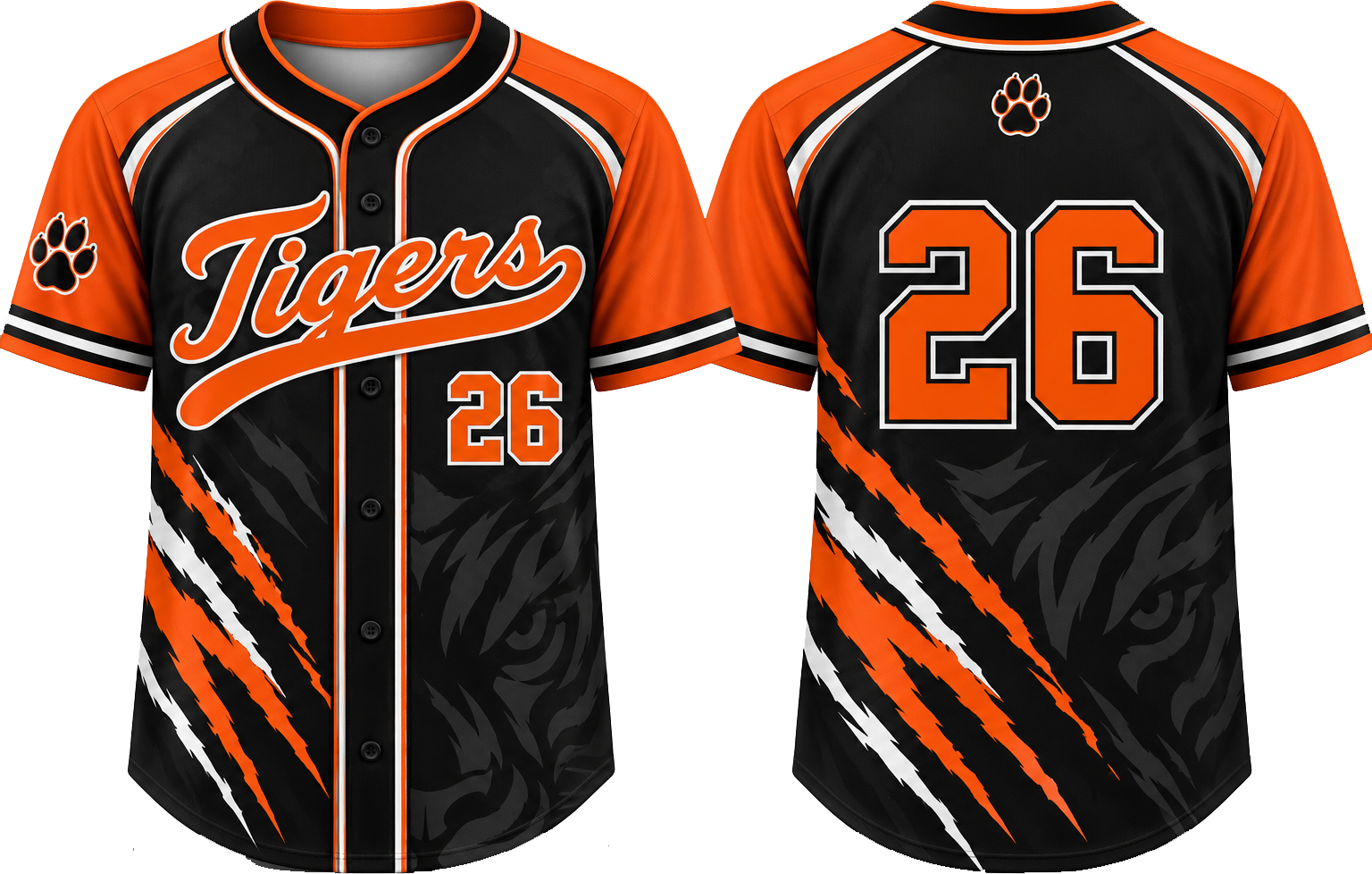 Sunville Tigers Alternate Jersey, Flatback Mesh