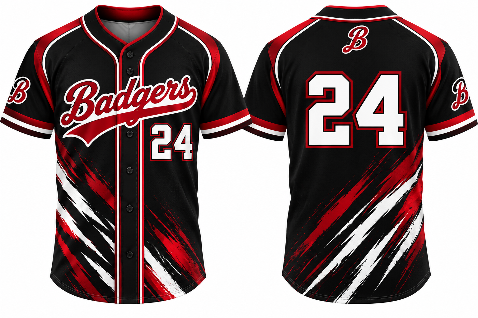Badgers de Besancon Alternate Jersey, Flatback Mesh