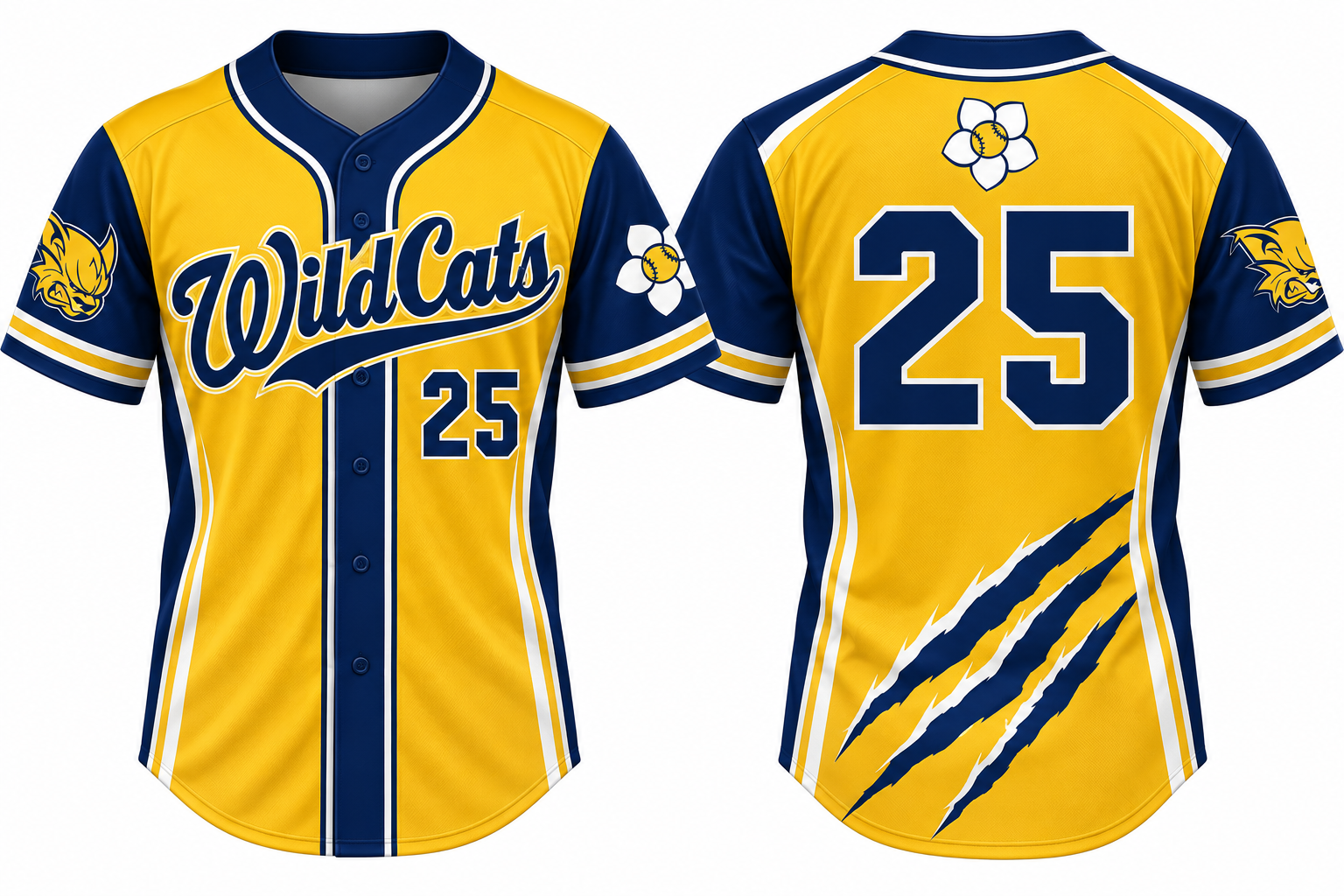 Colombes Wildcats Alternate Jersey, Flatback Mesh