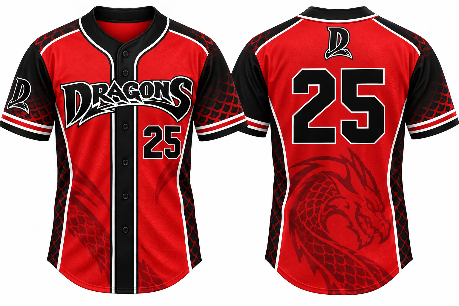 Cugnaux Dragons Alternate Jersey, Flatback Mesh