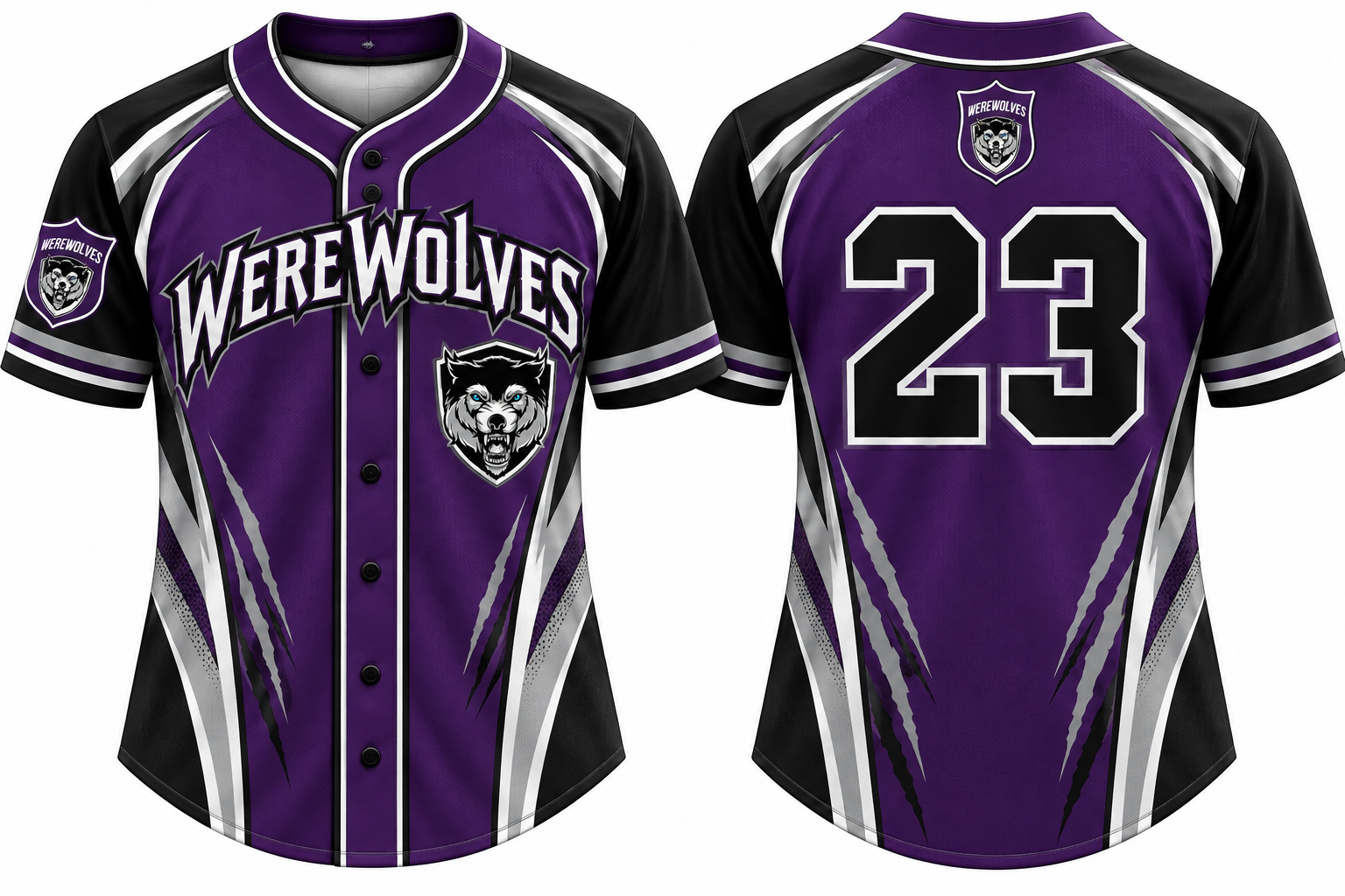 Werewolves Alternate Jersey, Flatback Mesh