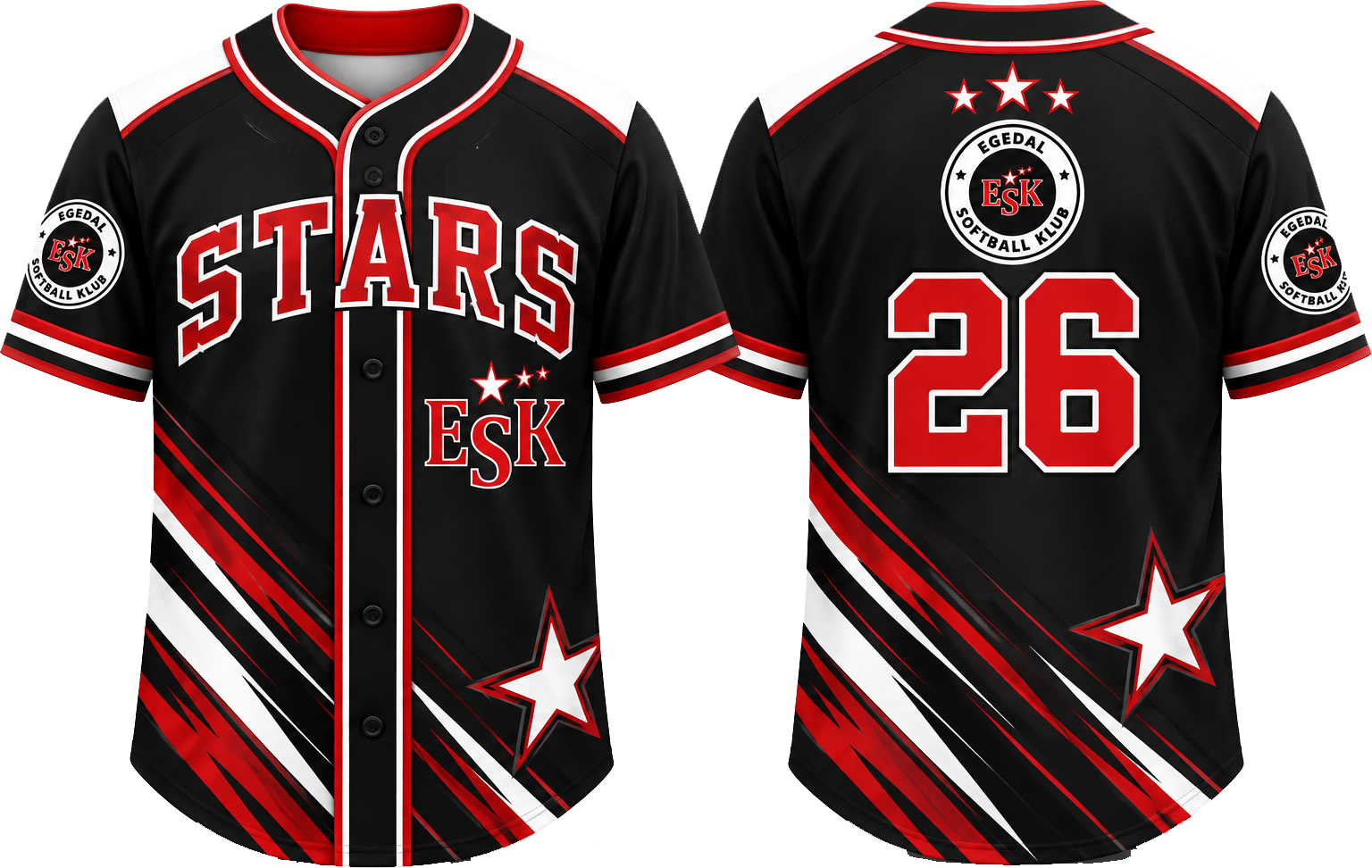 Egedal Stars Alternate Jersey, Flatback Mesh