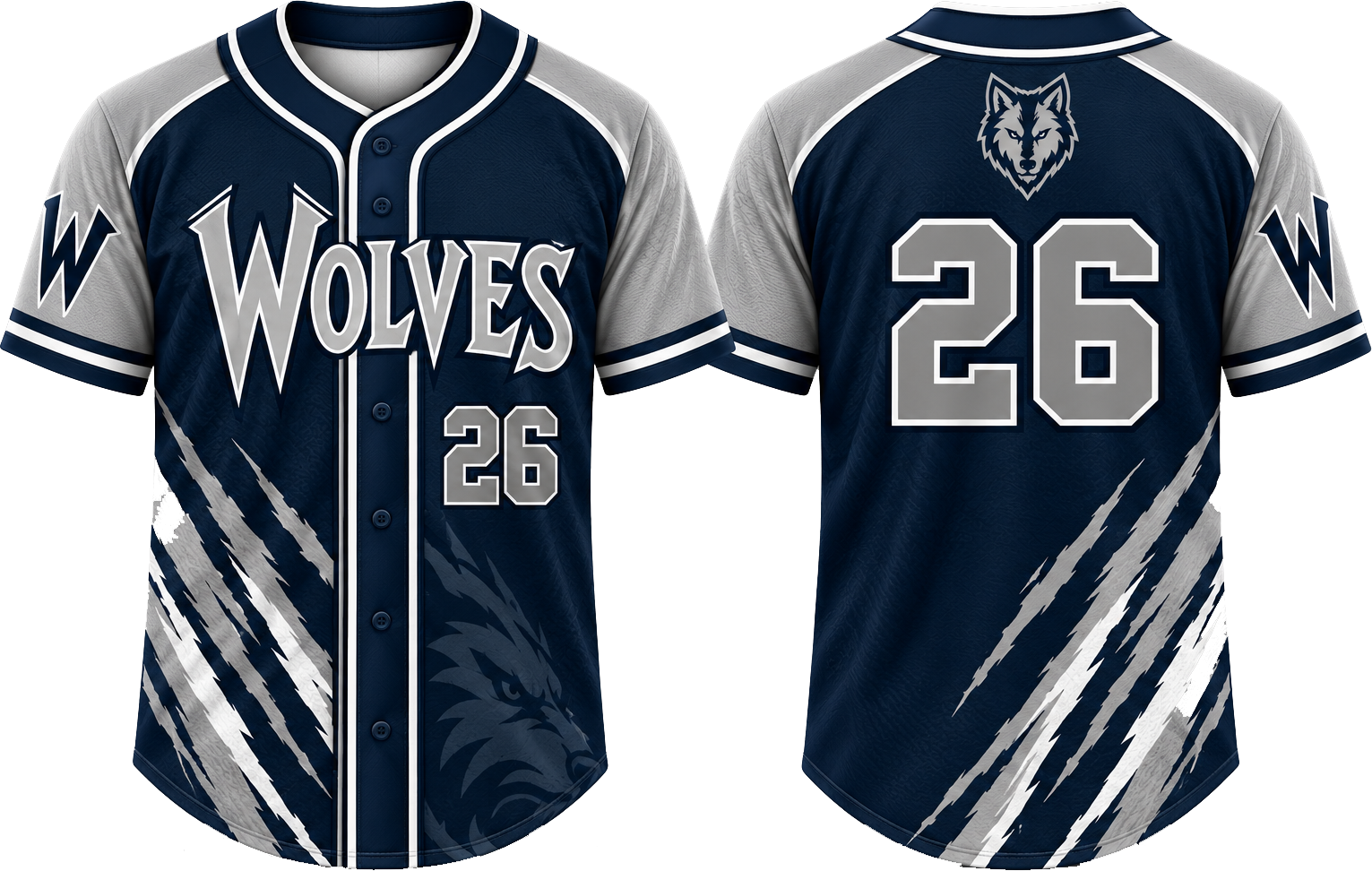 Odense Wolves Alternate Jersey, Flatback Mesh