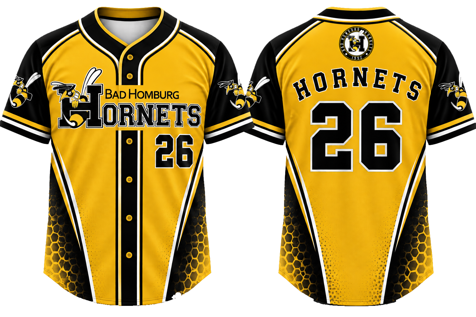 Bad Homborg Hornets Alternate Jersey, Flatback Mesh