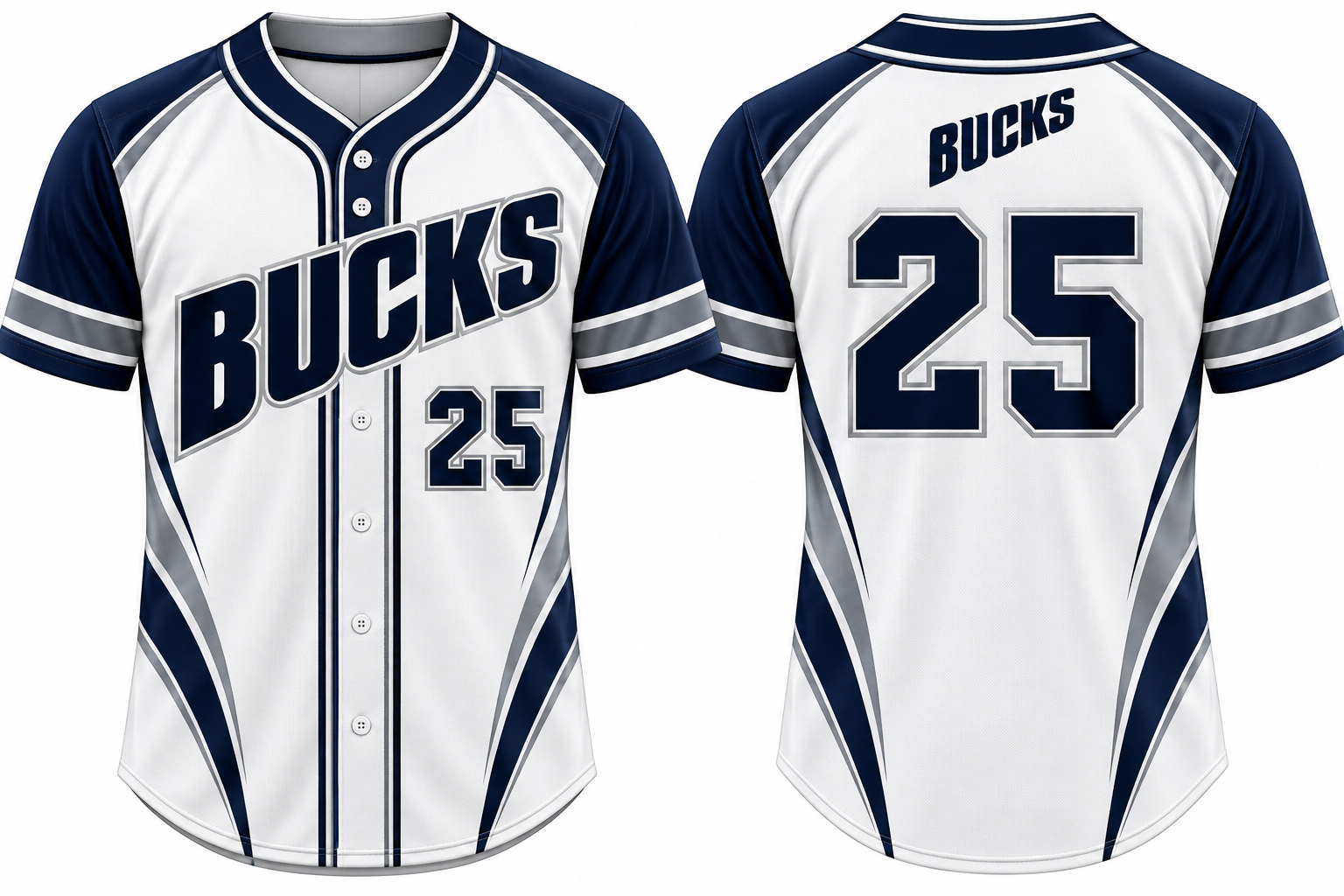 Brentwood Bucks Alternate Jersey, Flatback Mesh
