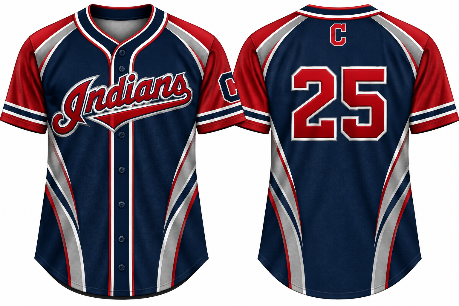 Indians UK Alternate Jersey, Flatback Mesh