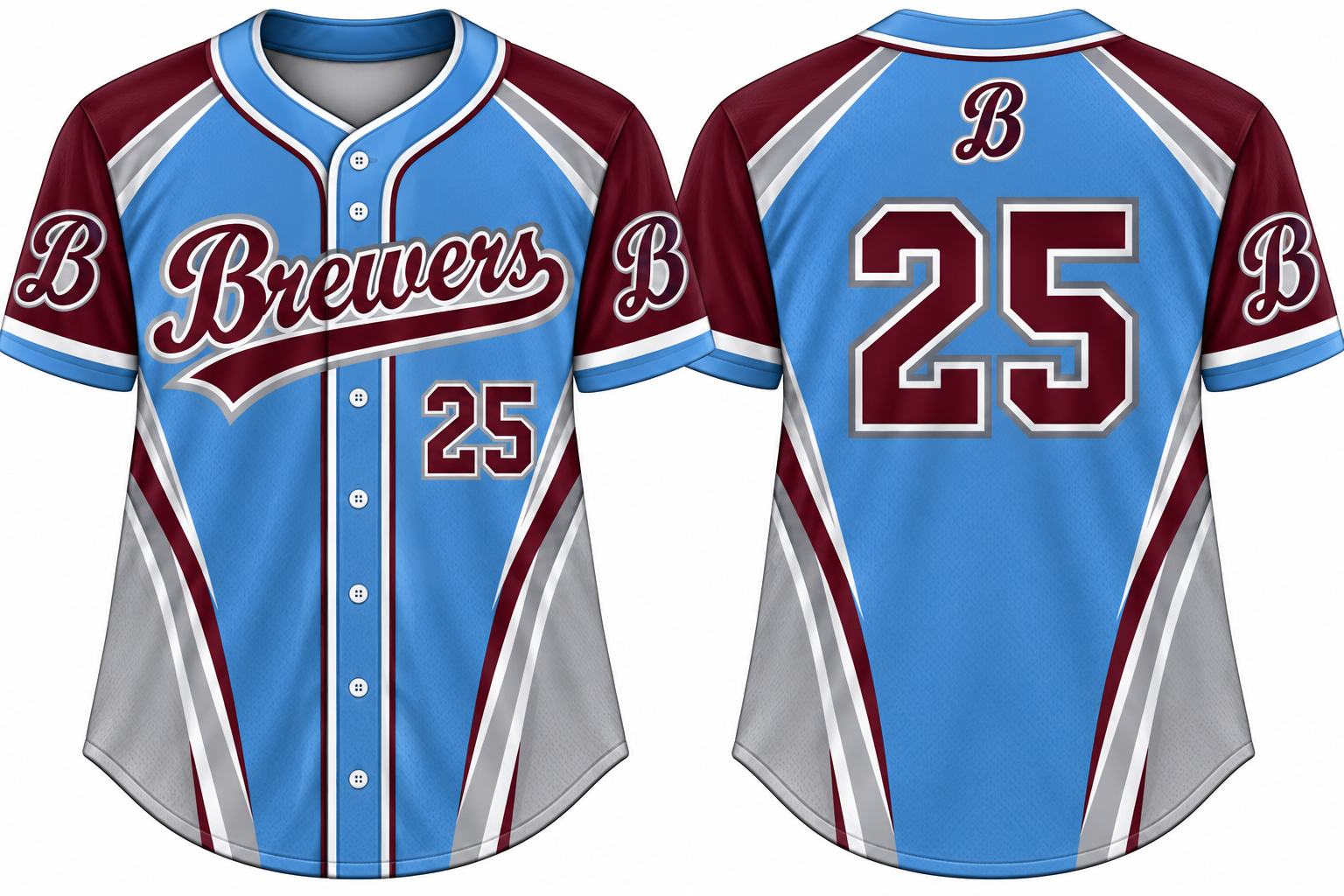 Newton Brewers Alternate Jersey, Flatback Mesh