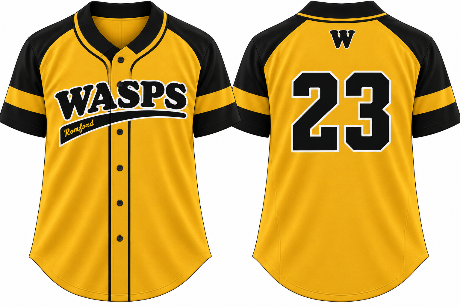 Romford Wasps Alternate Jersey, Flatback Mesh