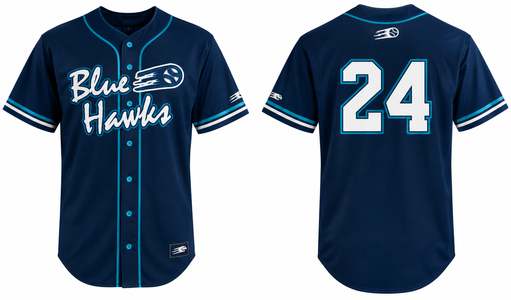 Blue Hawks Alternate Jersey, Flatback Mesh