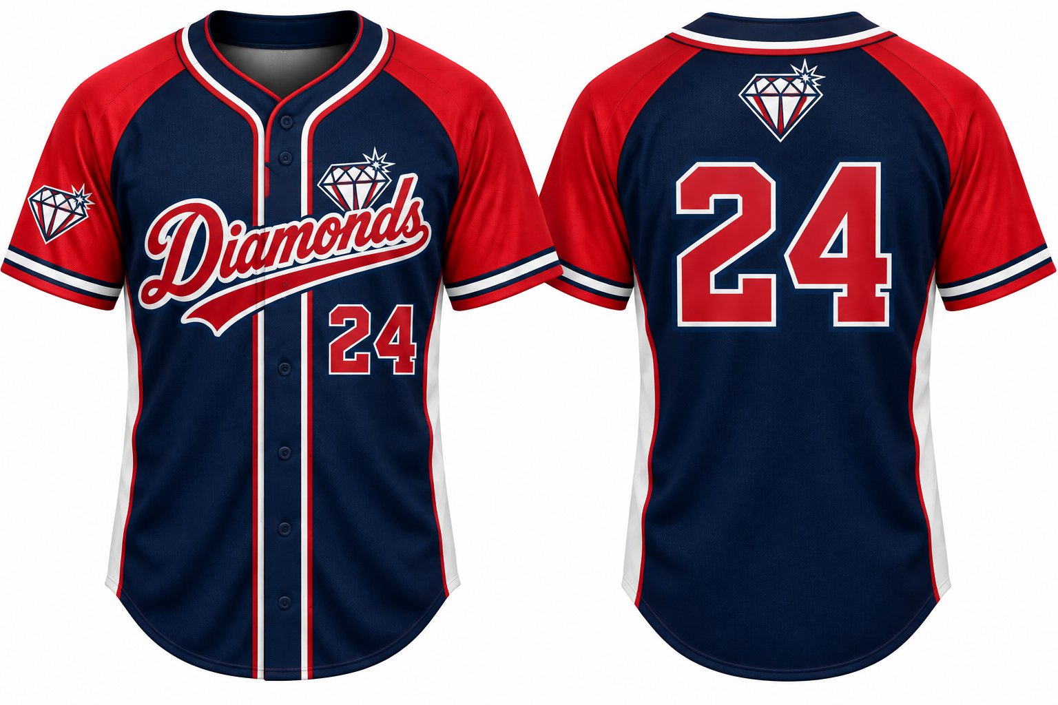 Diamonds Alternate Jersey, Flatback Mesh