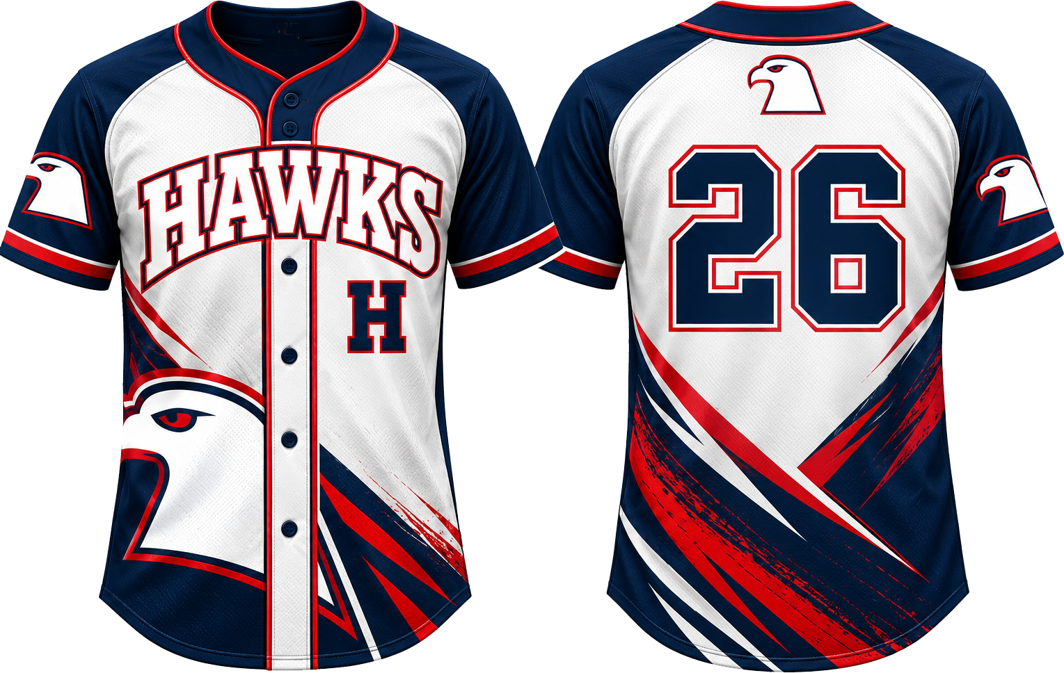 Hawks Alternate Jersey, Flatback Mesh