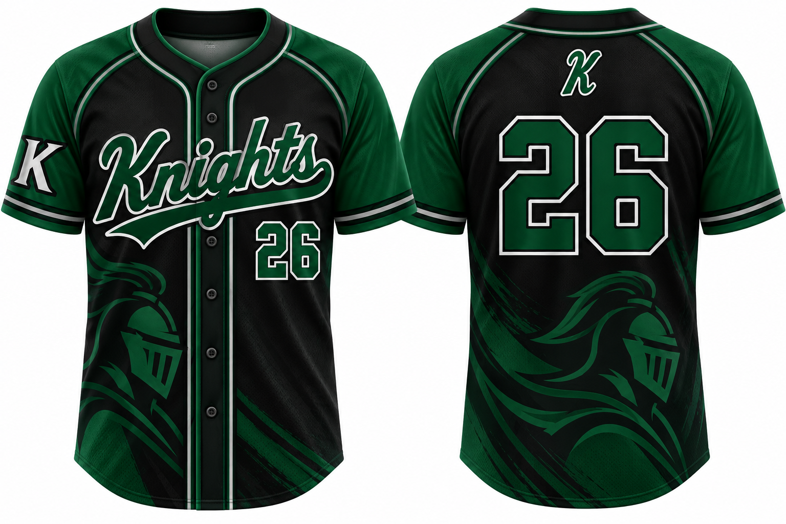 Knights Leek Alternate Jersey, Flatback Mesh