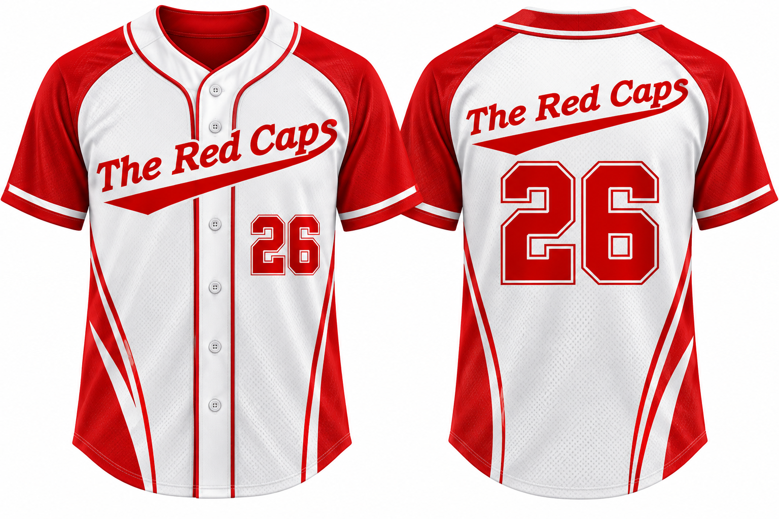 Red Caps Alternate Jersey, Flatback Mesh
