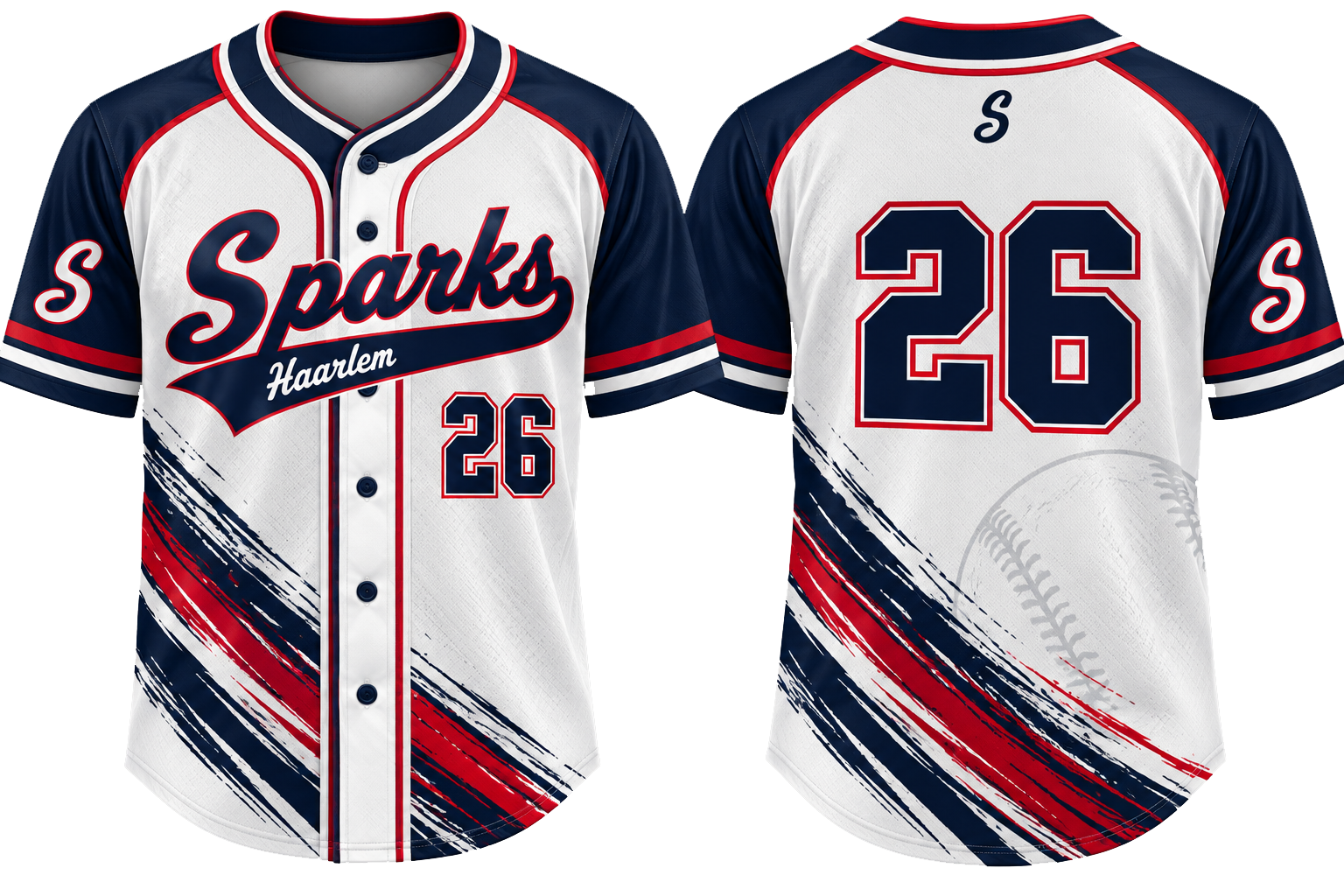 Sparks Haarlem Alternate Jersey, Flatback Mesh