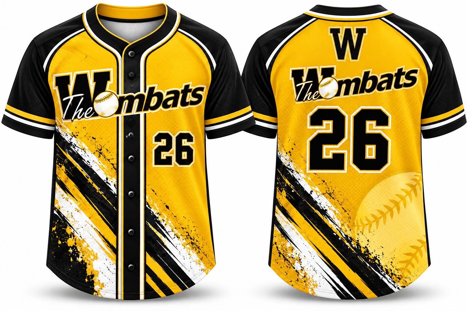 Wombats Alternate Jersey, Flatback Mesh