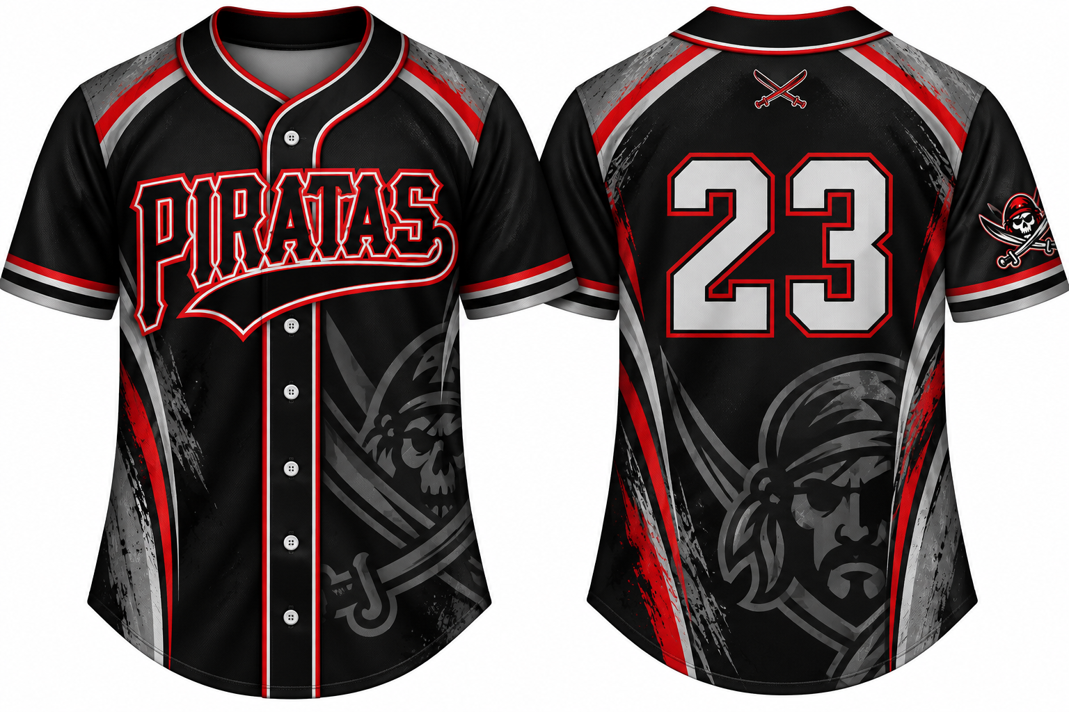 Wien Piratas Alternate Jersey, Flatback Mesh