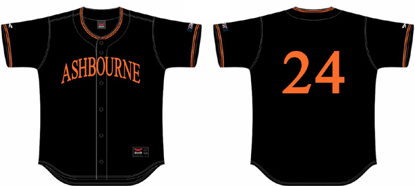 Ashbourne Giants Shirt Flatback Mesh: Black
