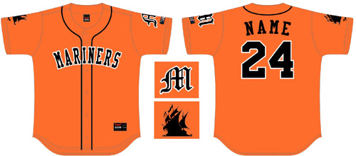 Kent Mariners Trikot, Orange: FlatBack Mesh