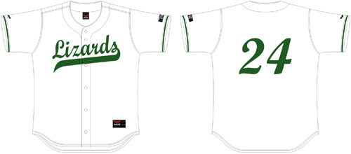 Maglia Lübeck Lizards, Bianco: Maglia Flatback