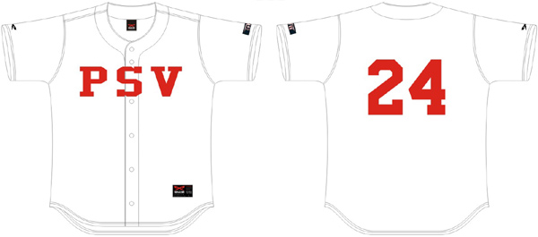 Maglia PSV, maglia con retro piatto