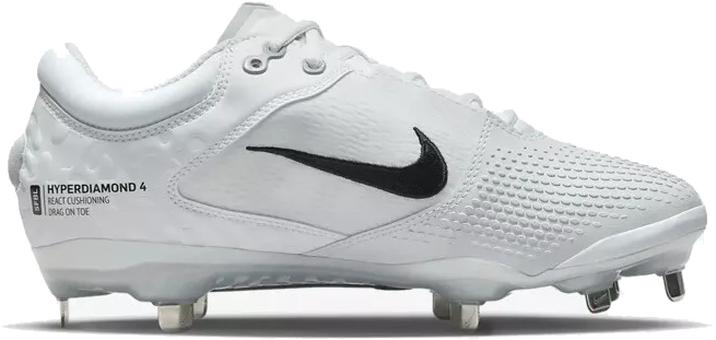 Nike Hyperdiamond 4 Elite Metal, Donne: Bianco/Nero