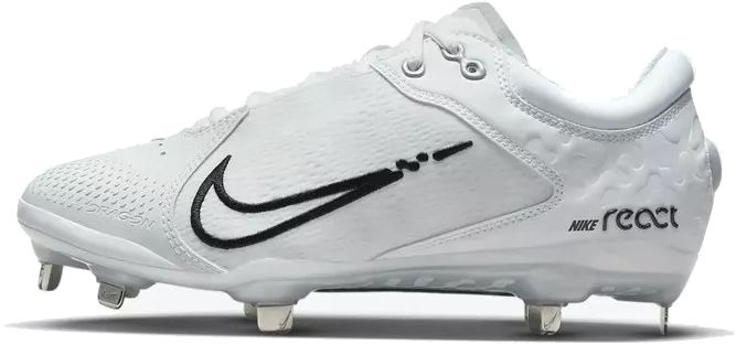Nike Hyperdiamond 4 Elite Metal, Donne: Bianco/Nero