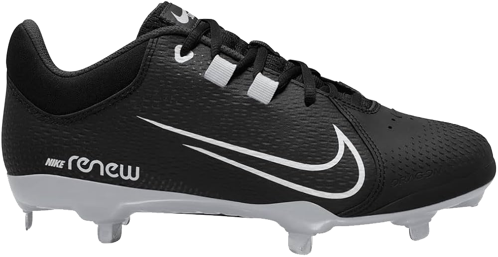 Nike Hyperdiamond Pro 4 Metaal, Dames: Zwart/Wit