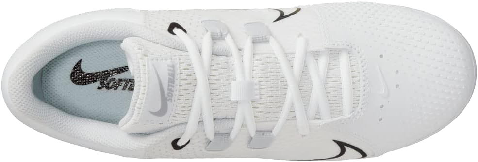 Nike Hyperdiamond 4 Pro Metaal, Dames: Wit/Zwart