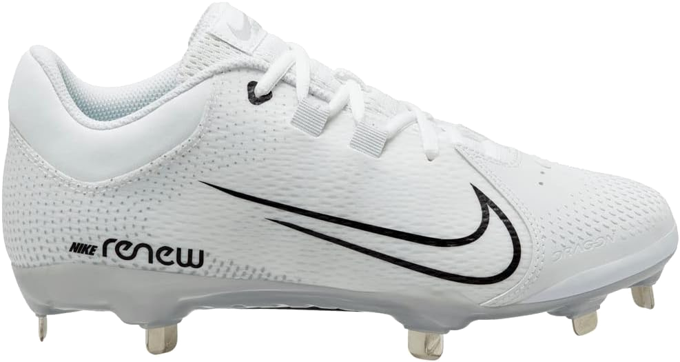 Nike Hyperdiamond 4 Pro Metaal, Dames: Wit/Zwart