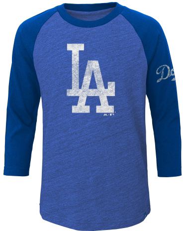 Camiseta vintage mangas 3/4 Dodgers, joven
