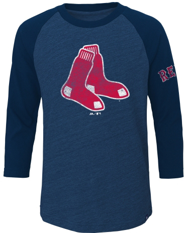 Camiseta vintage mangas 3/4 Red Sox, joven