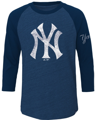 Maglietta depoca Yankees maniche 3/4, giovani