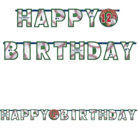 Baseball Happy Birthday Banner Kit