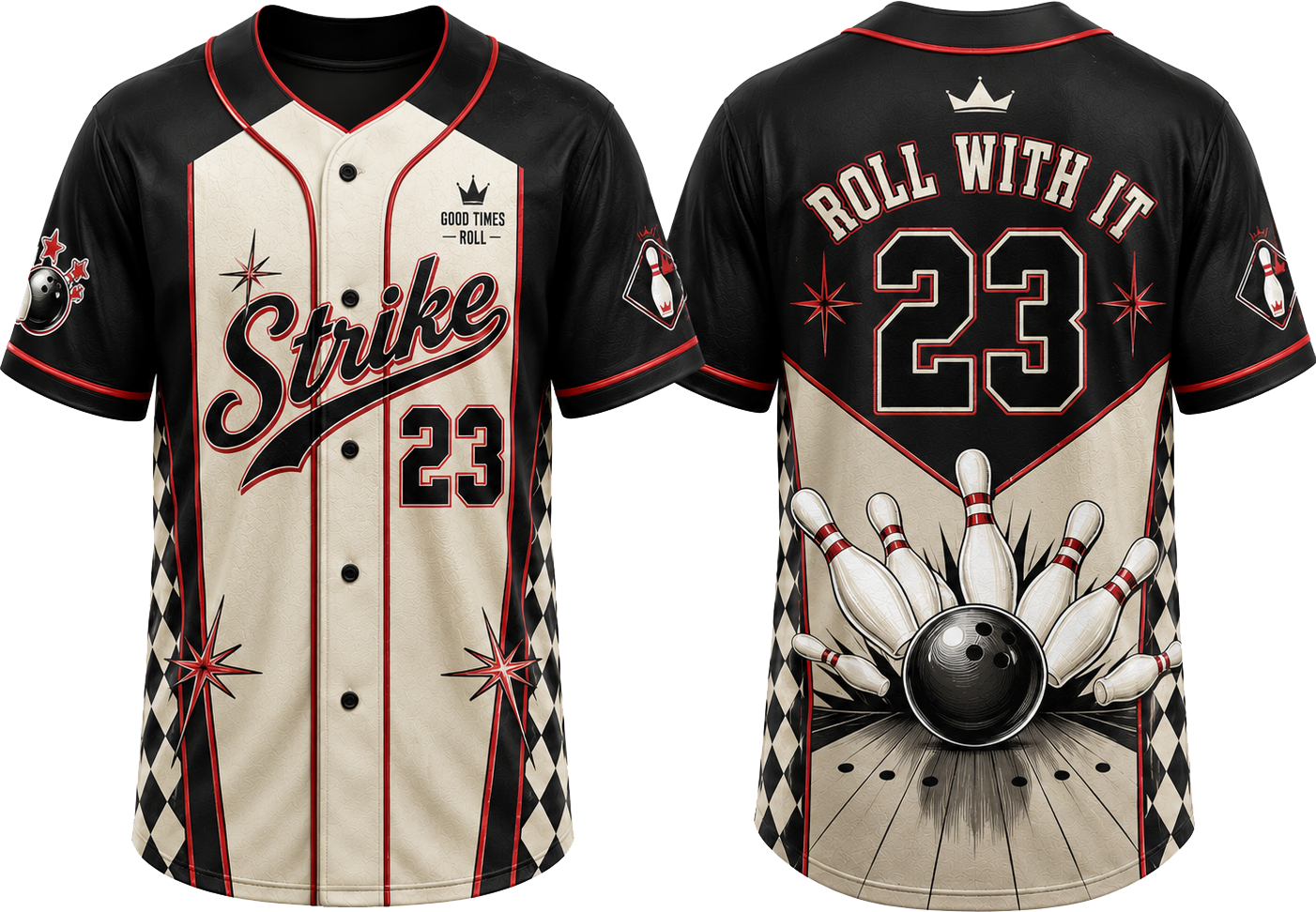 Party Jersey Mesh: Bowling