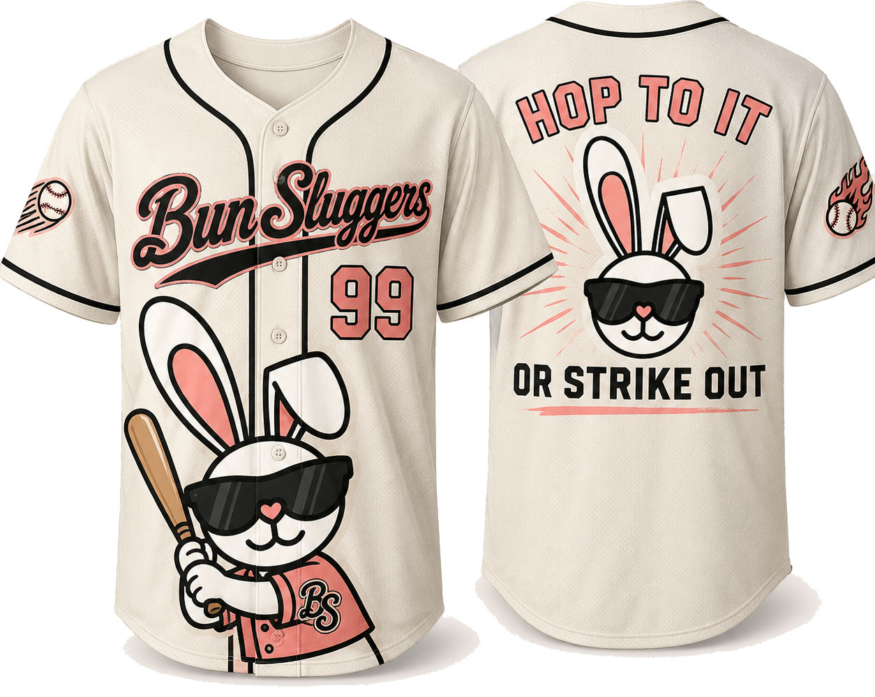 Party Jersey Mesh: Bunny1