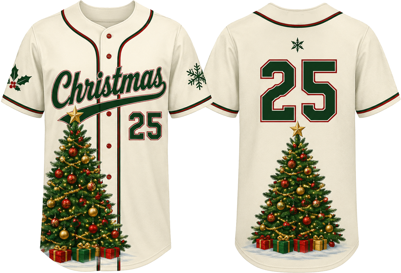 Party Jersey Mesh: Christmas Tree
