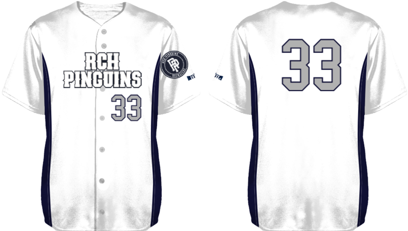 RCH Pinguins Shirt, Wit: Flatback Mesh