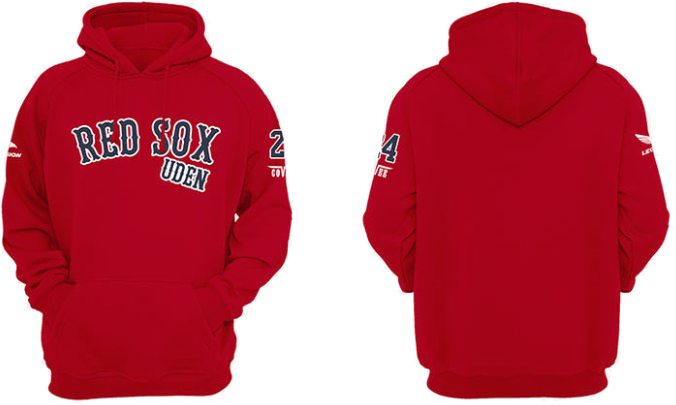 Uden Red Sox Hoodie Rot