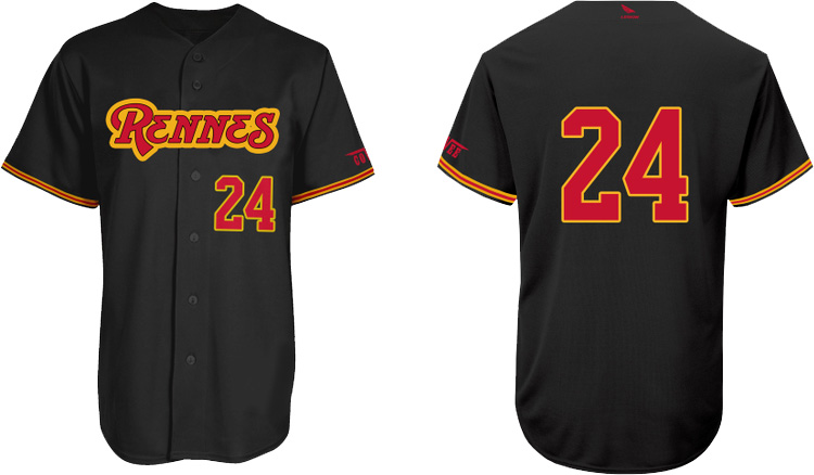 Camisa Rennes Redwings, negro: Flatback Mesh