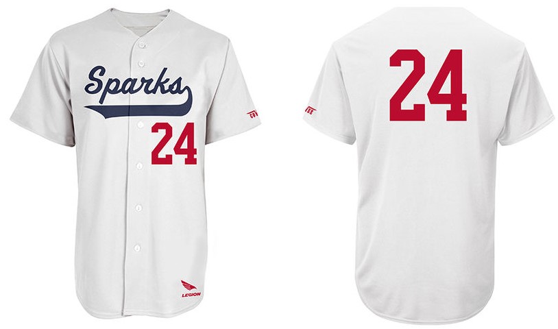 Sparks Jersey Baseball Weiß